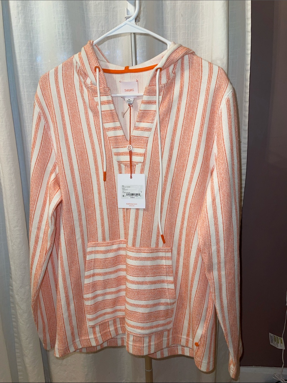 Swims treville Striped Hoodie Pullover Sweater - orange